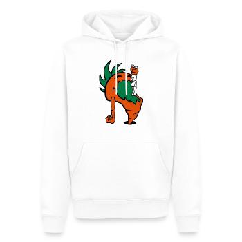 Hungry Carrot - Männer Premium Bio Hoodie - Weiß - Vorne - Nico (187cm)