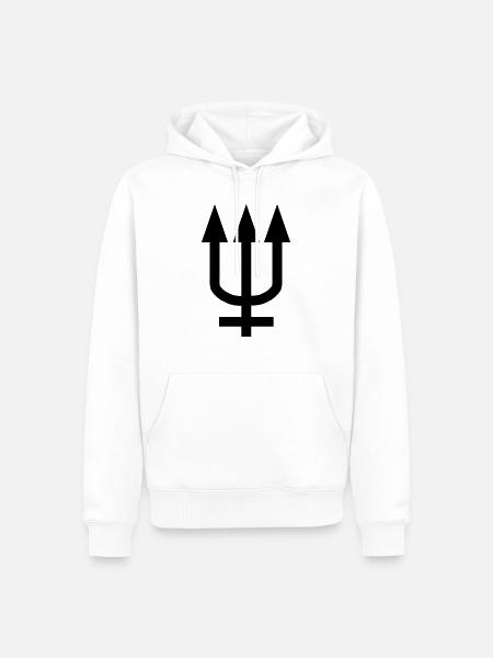 neptune_symbol_1_farbig - Men’s Premium Organic Hoodie - white