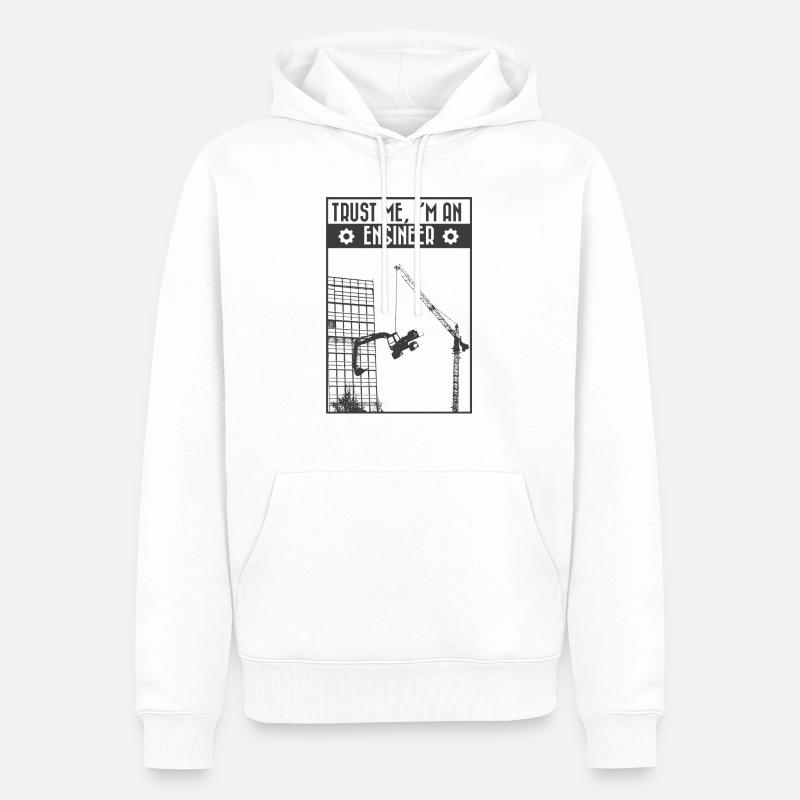 Trust me, I'm an engineer - Männer Premium Bio Hoodie - Weiß