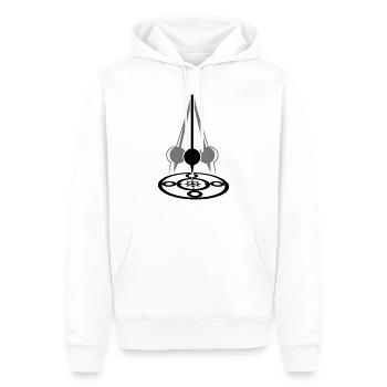 Foucault's pendulum (2c) - Männer Premium Bio Hoodie - Weiß - Vorne - Nico (187cm)
