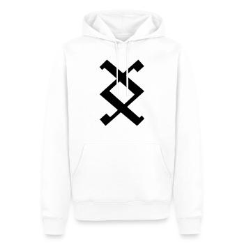 Wikinger Rune - Wo ein Wille ist ist auch ein Weg - Männer Premium Bio Hoodie - Weiß - Vorne - Nico (187cm)