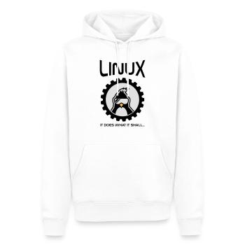 Linux fait ce qu'il doit - Sweat à capuche Premium bio Homme - blanc - Devant - Nico (187cm)