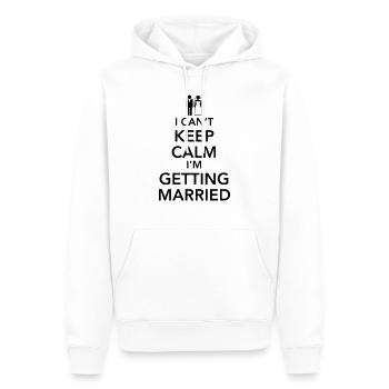 I can't keep calm I'm getting married - Männer Premium Bio Hoodie - Weiß - Vorne - Nico (187cm)