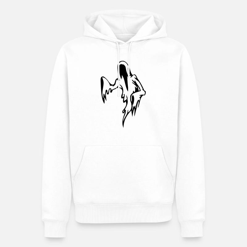 Geist Gespenst - Männer Premium Bio Hoodie - Weiß