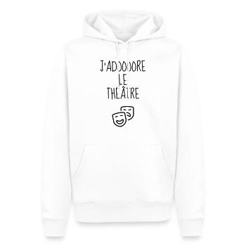 Theater / Theatre / Theaterleute / Schauspieler - Männer Premium Bio Hoodie - Weiß - Vorne - Nico (187cm)