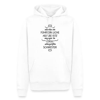 allergrößte Schwester - Männer Premium Bio Hoodie - Weiß - Vorne - Nico (187cm)