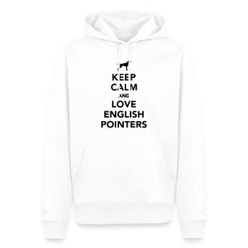 English Pointer - Männer Premium Bio Hoodie - Weiß - Vorne - Nico (187cm)