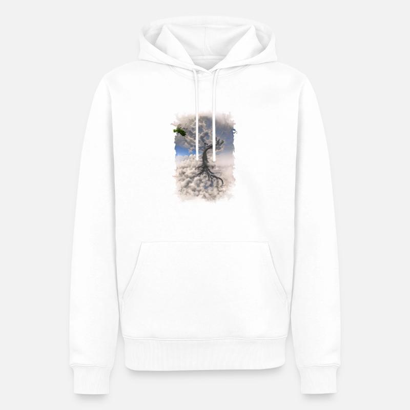 tree2 - Männer Premium Bio Hoodie - Weiß