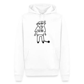 Prisonnier Condamné Mari - Prisonnier - Sweat à capuche Premium bio Homme - blanc - Devant - Nico (187cm)