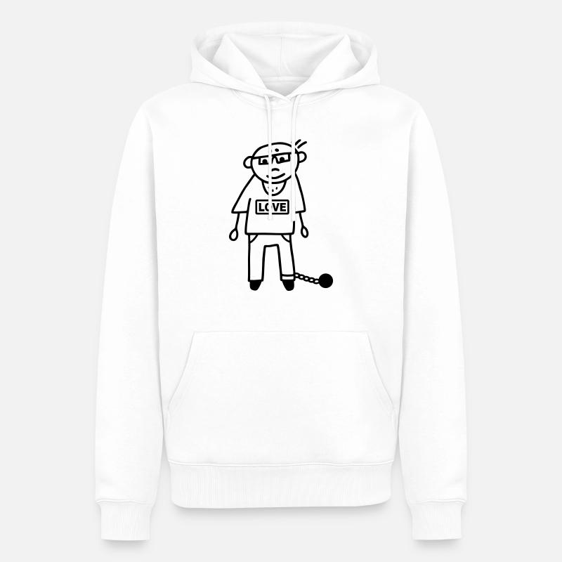 Sträfling Häftling Ehemann - Gefangen - Männer Premium Bio Hoodie - Weiß