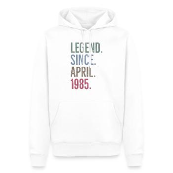 Legende seit April 1985 - Männer Premium Bio Hoodie - Weiß - Vorne - Nico (187cm)