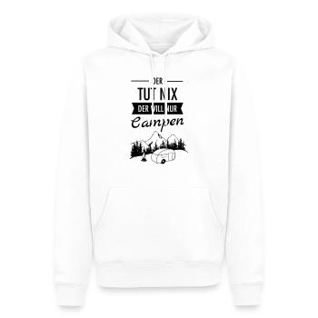 Der Tut Nix Der Will Nur Campen - Wohnwagen - Männer Premium Bio Hoodie - Weiß - Vorne - Nico (187cm)