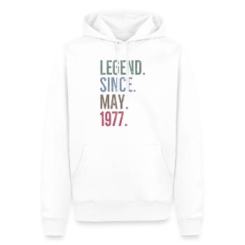 Légende depuis mai 1977 - Sweat à capuche Premium bio Homme - blanc - Devant - Nico (187cm)