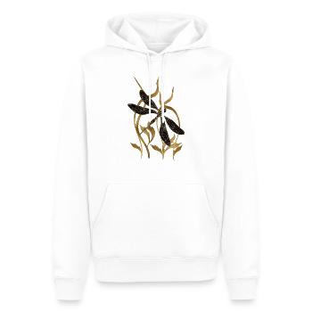 Libellule - Sweat à capuche Premium bio Homme - blanc - Devant - Nico (187cm)