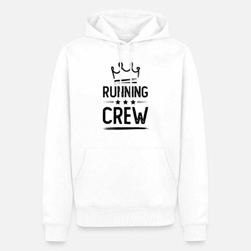 Équipe de course - Sweat à capuche Premium bio Homme - blanc