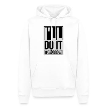 Citation de Do It Tomorrow - Sweat à capuche Premium bio Homme - blanc - Devant - Nico (187cm)