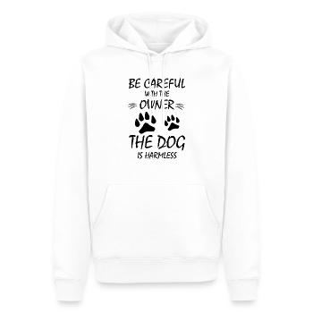 Dog Hund - Men’s Premium Organic Hoodie - white - Front - Nico (187cm)