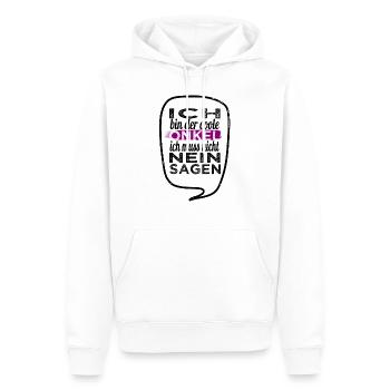 zitat katze lustig schildmaid familienwappen - Männer Premium Bio Hoodie - Weiß - Vorne - Nico (187cm)