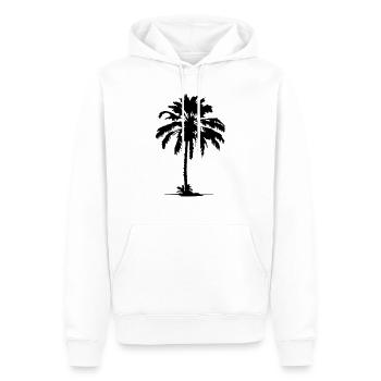 Palme Silhouette Symbol - Männer Premium Bio Hoodie - Weiß - Vorne - Nico (187cm)