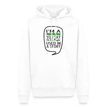 funny literary book author reading novel - Männer Premium Bio Hoodie - Weiß - Vorne - Nico (187cm)