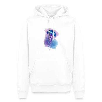 Méduse Méduse Aquarelle Cadeau d’art - Sweat à capuche Premium bio Homme - blanc - Devant - Nico (187cm)