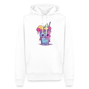 Cocktail kawaii 2 - Sweat à capuche Premium bio Homme - blanc - Devant - Nico (187cm)