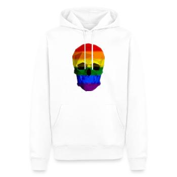 SKULL ROCK STOLZ - Männer Premium Bio Hoodie - Weiß - Vorne - Nico (187cm)