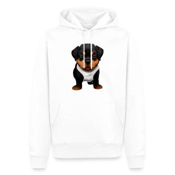 Rottweiler Chien Rottweiler Chiot Chiens Chiot - Sweat à capuche Premium bio Homme - blanc - Devant - Nico (187cm)