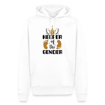 Keeper of the gender Baby announcement - Sweat à capuche Premium bio Homme - blanc - Devant - Nico (187cm)