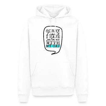 Pet Cat Cats Blagues Kitty Persian Cat - Sweat à capuche Premium bio Homme - blanc - Devant - Nico (187cm)