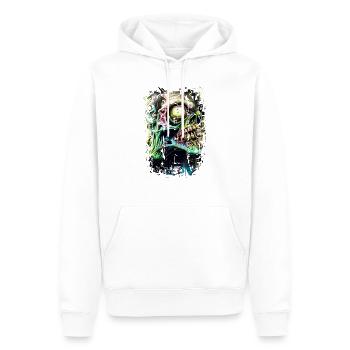 Graffiti Street Art Spray Vintage Stencil Retro - Men’s Premium Organic Hoodie - white - Front - Nico (187cm)