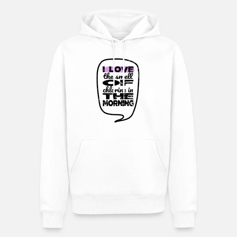 Déclaration Blague Natation Drôle Cool - Sweat à capuche Premium bio Homme - blanc