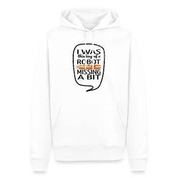 Blagues Arbre de Noël artificiel Cool blague dictons - Sweat à capuche Premium bio Homme - blanc - Devant - Nico (187cm)