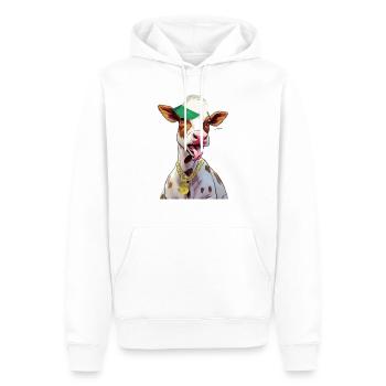 coole Kuh - Männer Premium Bio Hoodie - Weiß - Vorne - Nico (187cm)