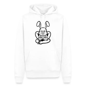 Gamer Gaming Hasenbesitzer Hasenbesitzerin Hase - Männer Premium Bio Hoodie - Weiß - Vorne - Nico (187cm)