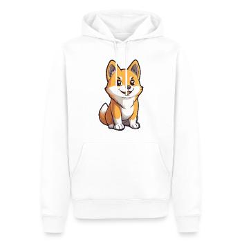 Akita Inu Chien Bande dessinée Mignon - Sweat à capuche Premium bio Homme - blanc - Devant - Nico (187cm)