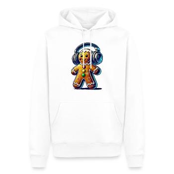 Gingerbread Music Lebkuchenmann - Männer Premium Bio Hoodie - Weiß - Vorne - Nico (187cm)