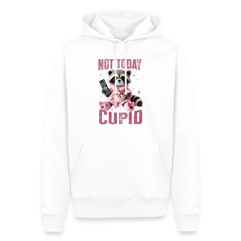 Anti-Valentinstag - Chill Relax - Not Today Cupid - Männer Premium Bio Hoodie - Weiß - Vorne - Nico (187cm)