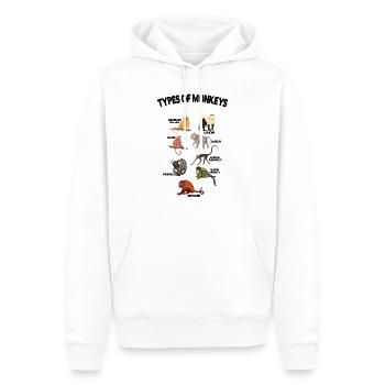 Types of Monkeys Funny Monkey Owner Primates - Sweat à capuche Premium bio Homme - blanc - Devant - Nico (187cm)