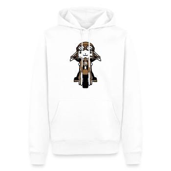 Hase Motorrad Fahren Biker Fahrer Roller Mofa Cool - Männer Premium Bio Hoodie - Weiß - Vorne - Nico (187cm)