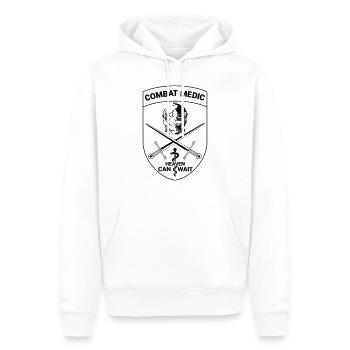 CM Patch final2b leer svg - Männer Premium Bio Hoodie - Weiß - Vorne - Nico (187cm)