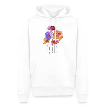 Blumen - Männer Premium Bio Hoodie - Weiß - Vorne - Nico (187cm)