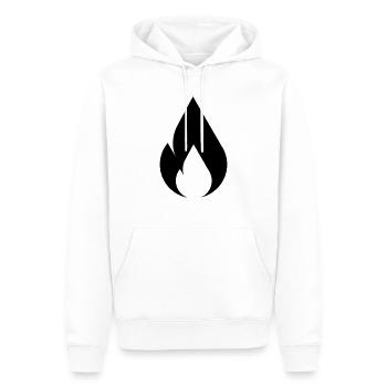 Flame of fire - Men’s Premium Organic Hoodie - white - Front - Nico (187cm)