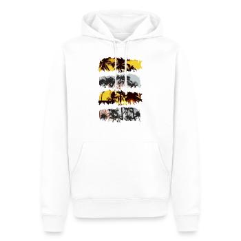 palmiers - Sweat à capuche Premium bio Homme - blanc - Devant - Nico (187cm)
