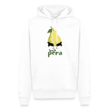 Ich bin die Birne - Männer Premium Bio Hoodie - Weiß - Vorne - Nico (187cm)