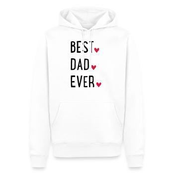 Best Dad ever - Männer Premium Bio Hoodie - Weiß - Vorne - Nico (187cm)
