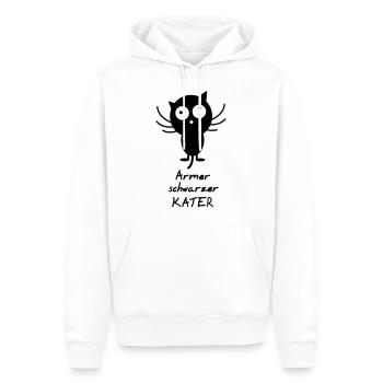 armer schwarzer Kater - Männer Premium Bio Hoodie - Weiß - Vorne - Nico (187cm)