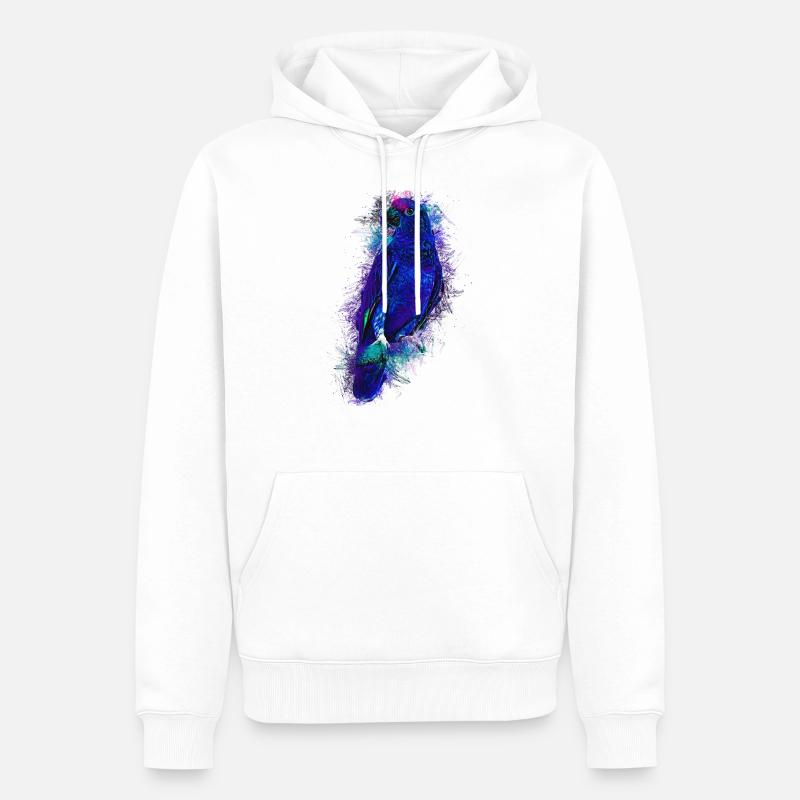 perroquet - Sweat à capuche Premium bio Homme - blanc