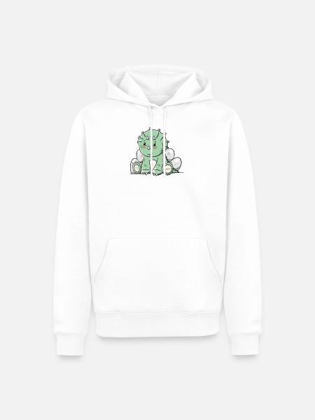 Dinosaur Triceratops - Men’s Premium Organic Hoodie - white