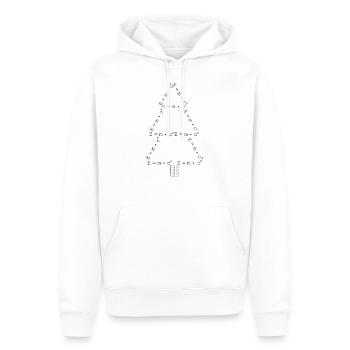 E = m * c² - Sapin de Noël - Physique - Noël - Sweat à capuche Premium bio Homme - blanc - Devant - Nico (187cm)